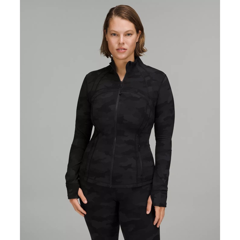 Lululemon Define Jacket Heritage 365 Camo Deep Coal Multi Gray Black Size 10 - Picture 1 of 9